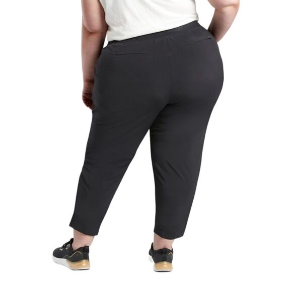 Athleta Plus Size Brooklyn High Waist‎ Ribbed ankle pant black sz 26 - Picture 2 of 13